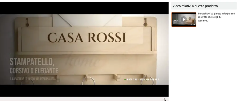 Video nella scheda: Portachiavi da parete, scheda Wood You su amazon.it